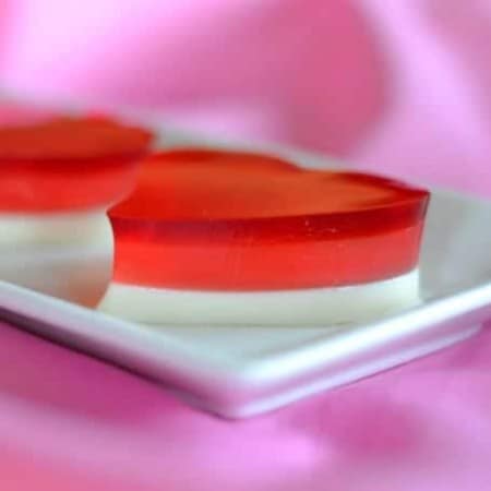 JELL-O Valentine Hearts - a layered gelatin treat for your sweet this holiday.