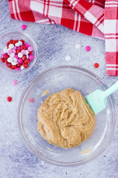 Batter for M&M Blondies.