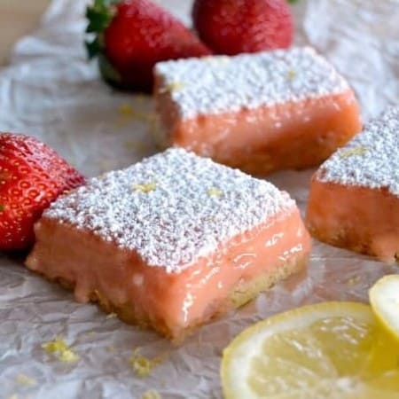 A summertime treat that's great all year - Strawberry Lemonade Bars!
