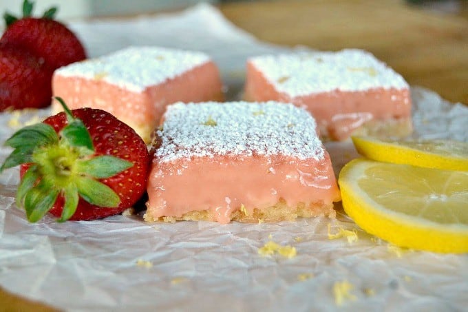 A summertime treat that's great all year - Strawberry Lemonade Bars!