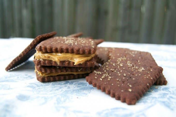 The delicious taste of chocolate in a homemade graham cracker!