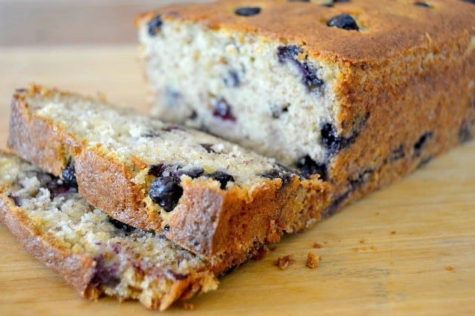 Your favorite banana bread filled with fresh blueberries! An easy and delicious quick bread.