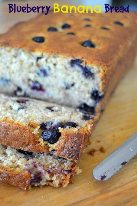 Your favorite banana bread filled with fresh blueberries! An easy and delicious quick bread.