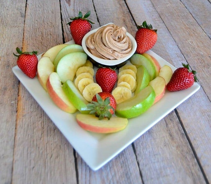 Chocolate Peanut Butter Fruit Dip - a great after-school snack or party appetizer!