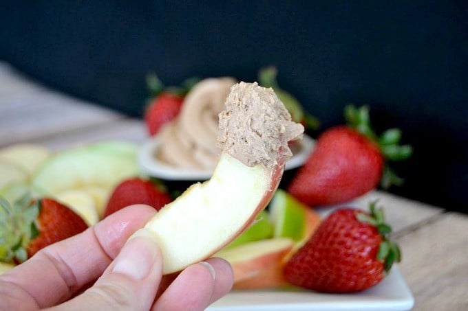 Chocolate Peanut Butter Fruit Dip - a great after-school snack or party appetizer!