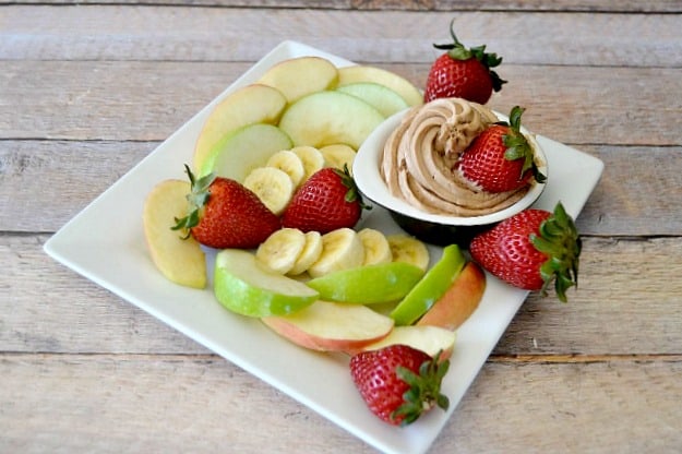 Chocolate Peanut Butter Fruit Dip - a great after-school snack or party appetizer!