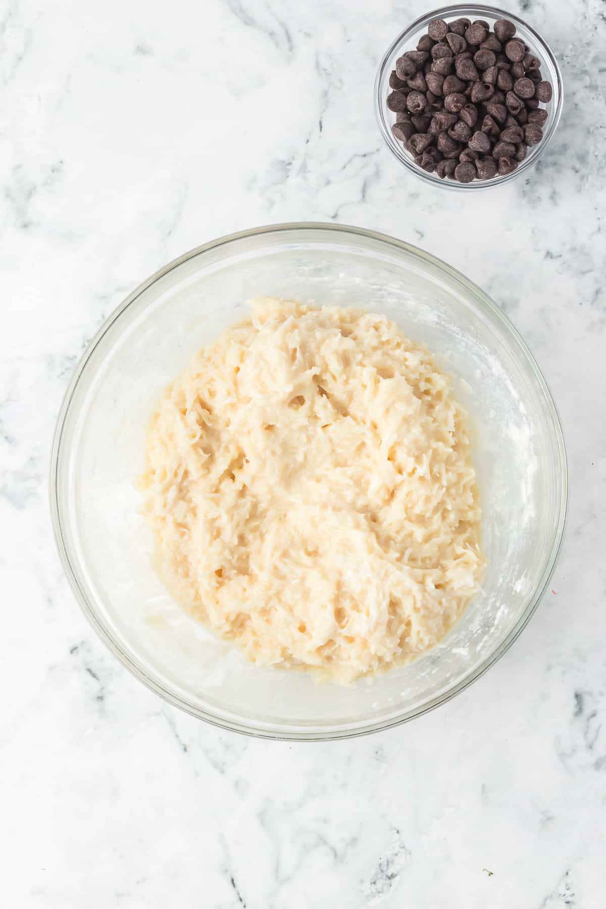 The coconut cookie base.