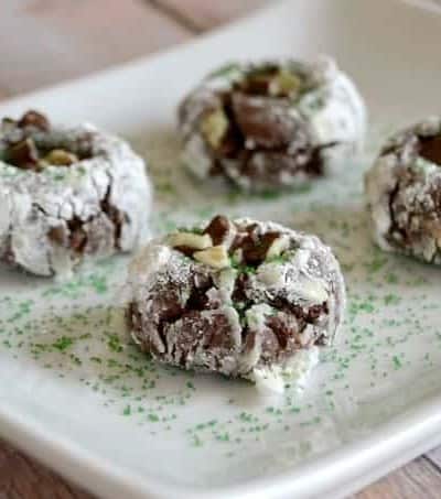 That wonderful Chocolate Crinkle Cookie filled with Andes mints!