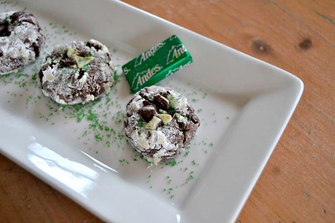 That wonderful Chocolate Crinkle Cookie filled with Andes mints!