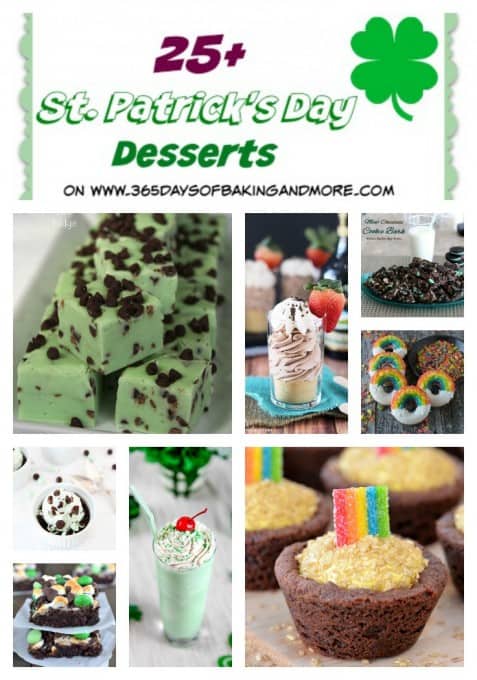 25+ St. Patrick's Day Dessert Recipes on 365 Days of Baking and More