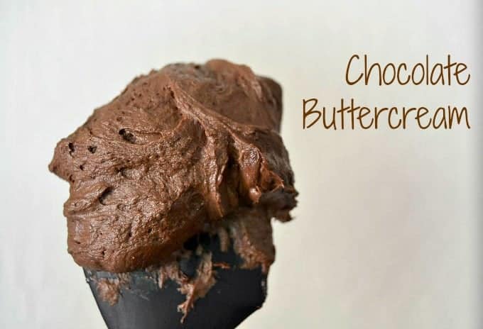 A rich chocolate buttercream frosting perfect for cakes, cupcakes and cookie cups!