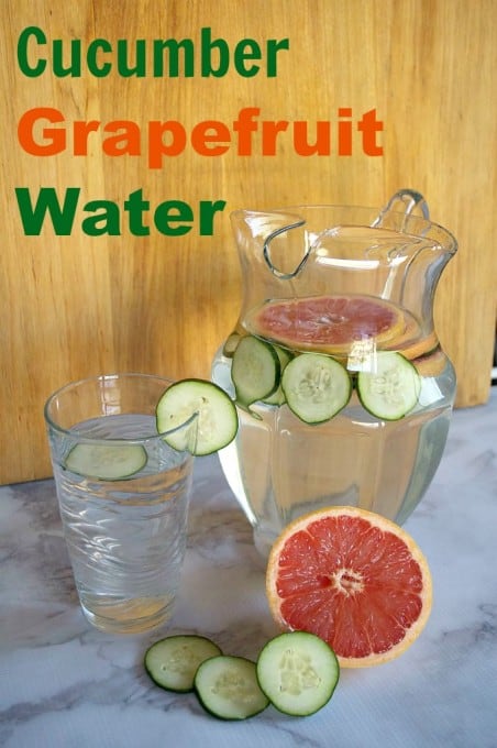 Cucumber Grapefruit Water - a refreshing way to boost your health, keep you hydrated, and a great change from drinking regular water!