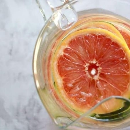 Cucumber Grapefruit Water - a refreshing way to boost your health, keep you hydrated, and a great change from drinking regular water!