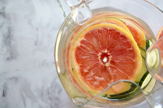 Cucumber Grapefruit Water - a refreshing way to boost your health, keep you hydrated, and a great change from drinking regular water!