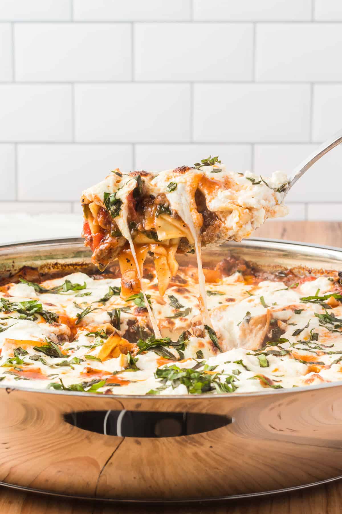 Simple Spinach Lasagna In Lasagna Trio Pan