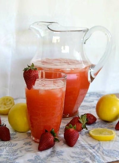 Strawberry Lemonade - the perfect combination of strawberries and lemons for a great summertime treat!