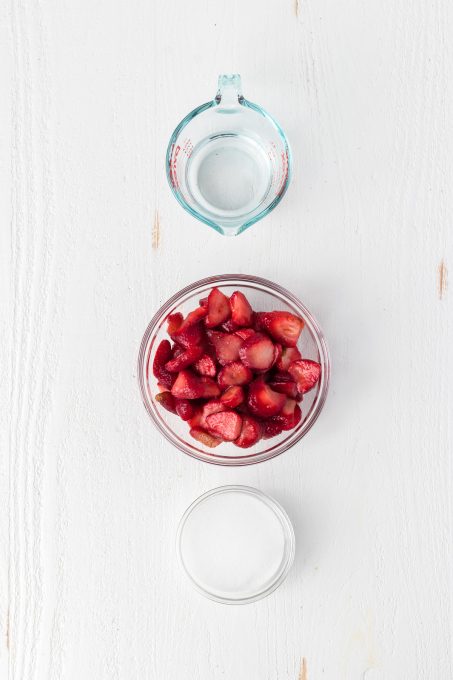Ingredients for 3 Ingredient Strawberry Sauce