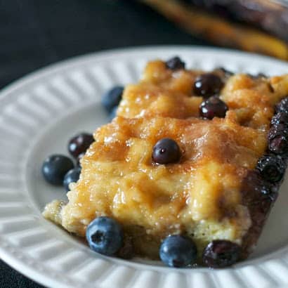 Baked Blueberry Waffles - prepare them the night before and breakfast is ready in a snap the next morning!