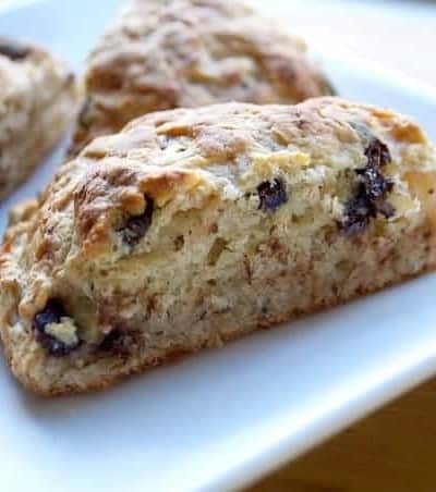 Banana Chocolate Scones - the perfect treat with breakfast or brunch.