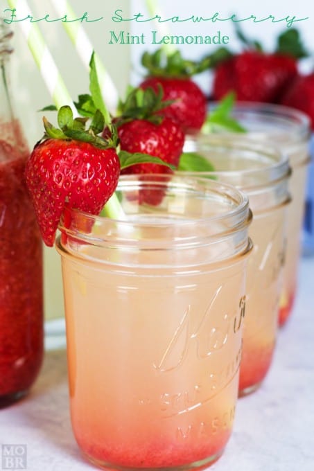 Fresh Strawberry Mint Lemonade