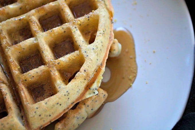 Dairy-Free Lemon Poppy Seed Waffles - the perfect treat for a weekend breakfast or brunch and their dairy-free!