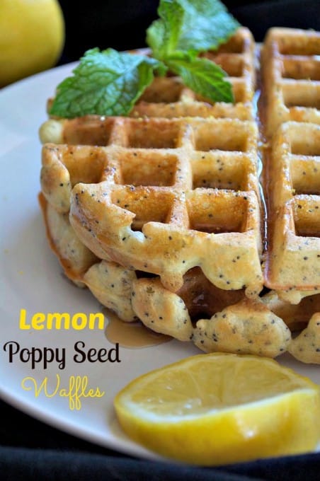 Dairy-Free Lemon Poppy Seed Waffles - the perfect treat for a weekend breakfast or brunch and their dairy-free!