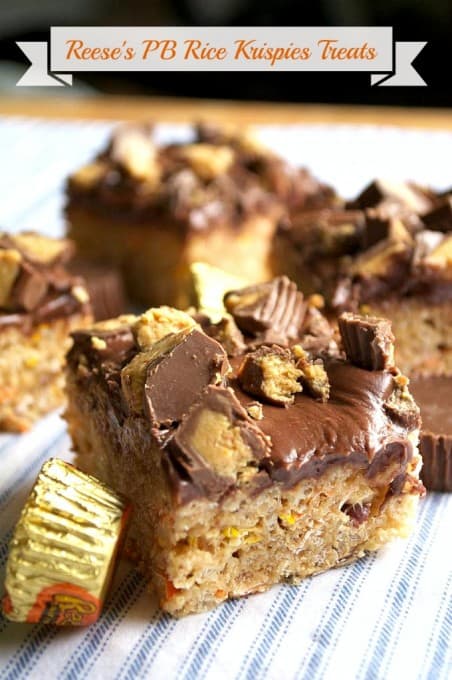 Your favorite Rice Krispies Treats made better with peanut butter, and Reese's!