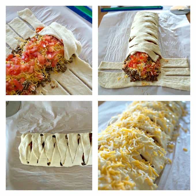 Taco Braid - a fun and easy way to eat a taco!