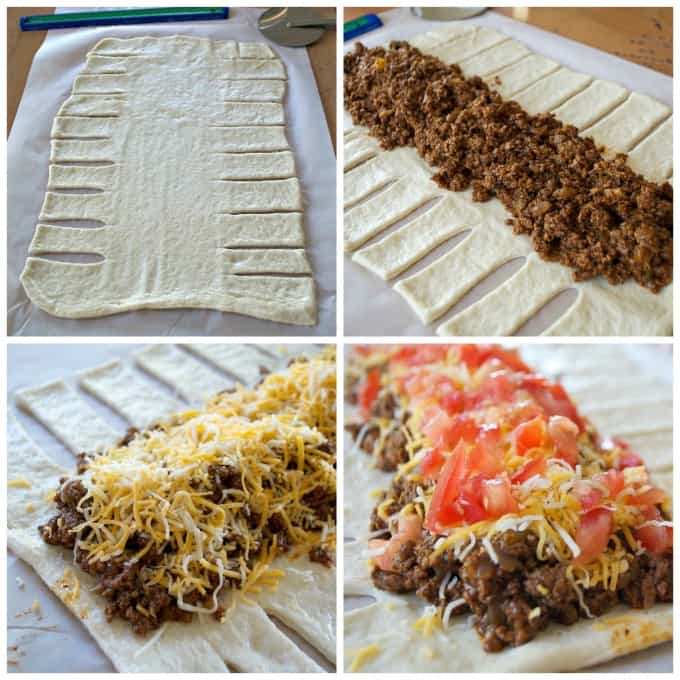 Taco Braid - a fun and easy way to eat a taco!