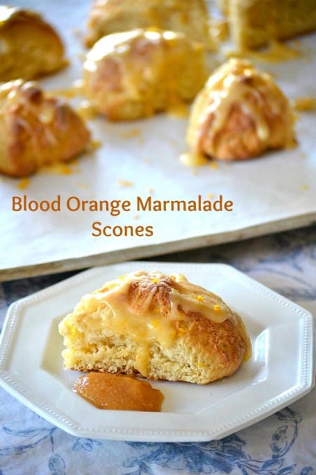 Blood Orange Marmalade Scones - made with Golden Door Blood Orange Marmalade, they're perfect with afternoon tea!