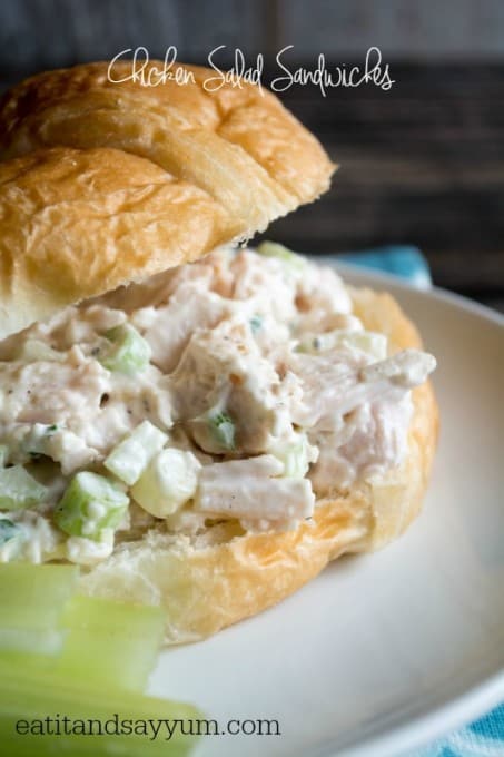 Chicken Salad  Sandwiches via eatitandsayyum.com