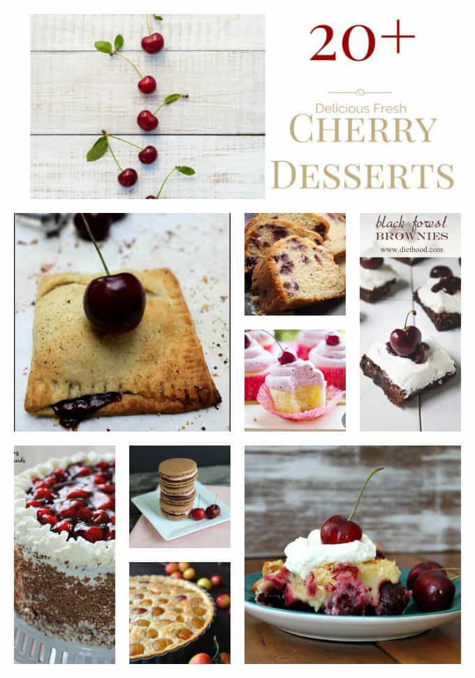 A collection of More than 20 Fresh Cherry Desserts