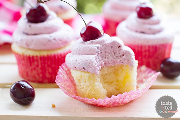 Almond-Cupcakes-Fresh-Cherry-Frosting-tasteandtellblog.com-3-opt
