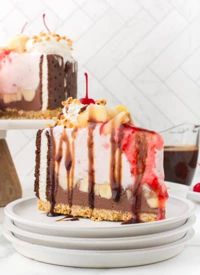 Banana Split Ice Cream Cake