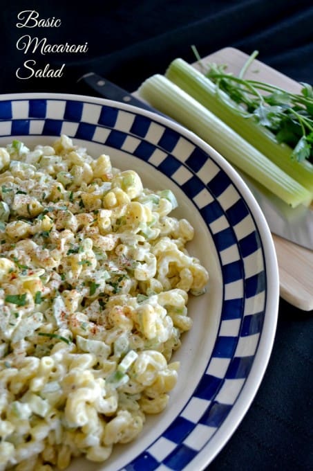 Your basic, yet delicious macaroni salad that is sure to be a hit at summer BBQ's!