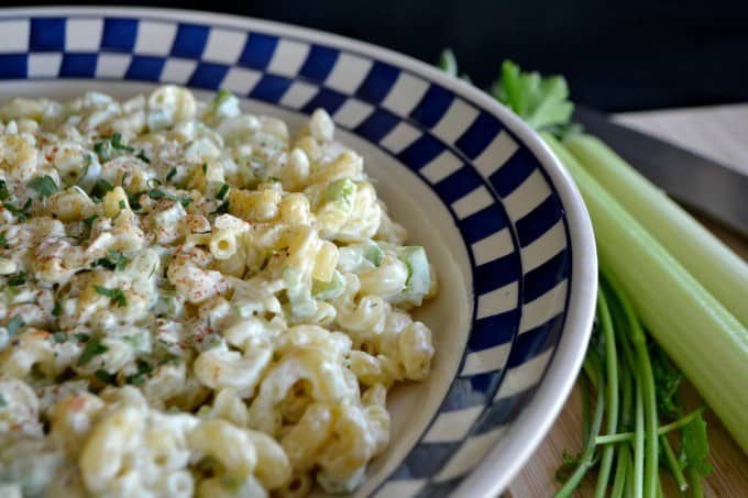 Your basic, yet delicious macaroni salad that is sure to be a hit at summer BBQ's!
