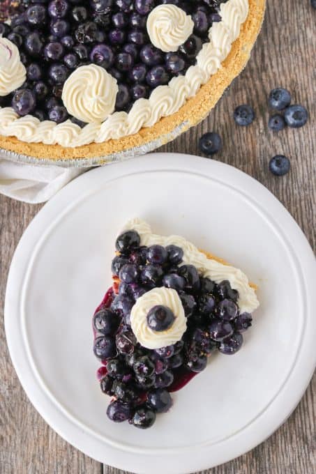 A slice of blueberry pie that doesn't require an oven!