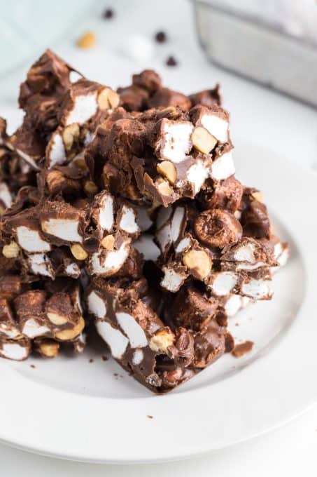 Peanut Butter Rocky Road Fudge.