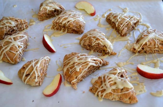 Fresh apple, cinnamon and nutmeg make these scones a fantastic breakfast treat or wonderful tea accompaniment.