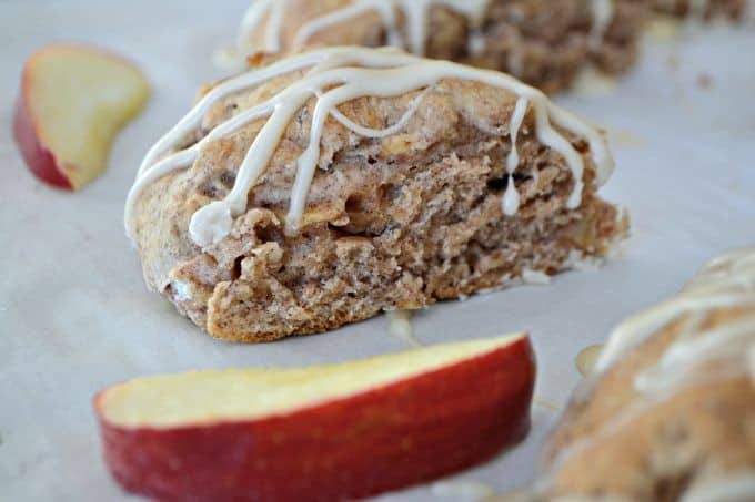 Fresh apple, cinnamon and nutmeg make these scones a fantastic breakfast treat or wonderful tea accompaniment.