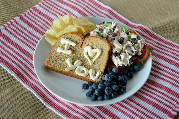 Add some love notes to your lunch - Cranberry Apple Chicken Salad