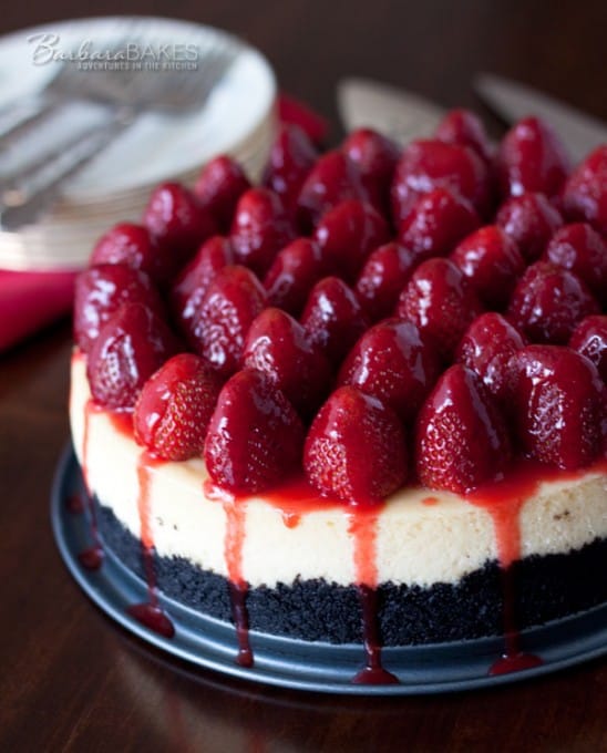 Strawberry-Cheesecake-with-an-Oreo-Crumb-Crust-Barbara-Bakes