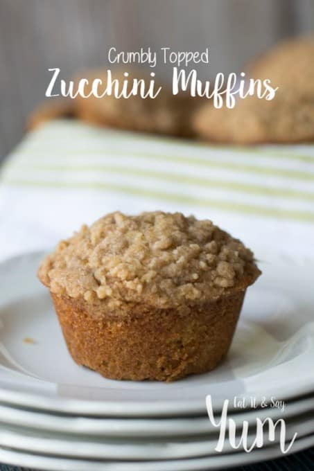 Zucchini Muffins recipe with a crispy, crumbly topping