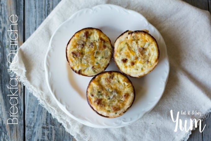 Breakfast Quiche- in muffin tins for perfect serving sizes