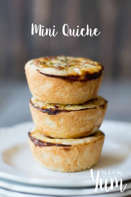 Mini Quiche- made in muffin tins- with bacon and cheese