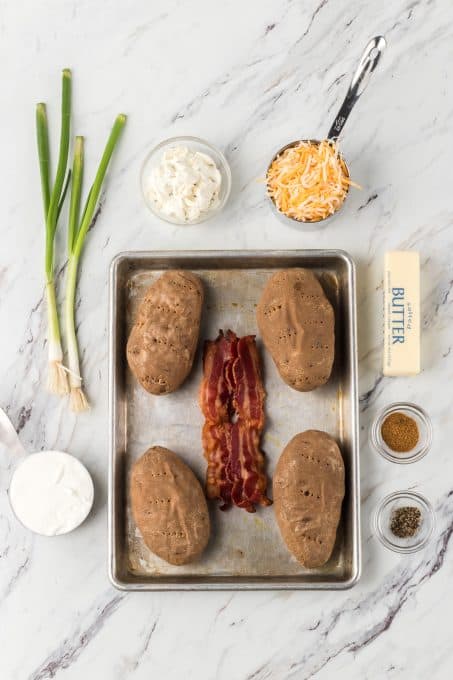 Ingredients for Twice Baked Potatoes