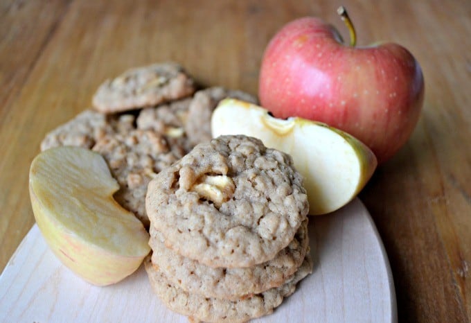 That old-fashioned oatmeal cookie with the added flavor of peanut butter and some chopped apple.