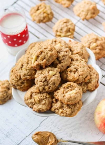 Apple Peanut Butter Oatmeal Cookies