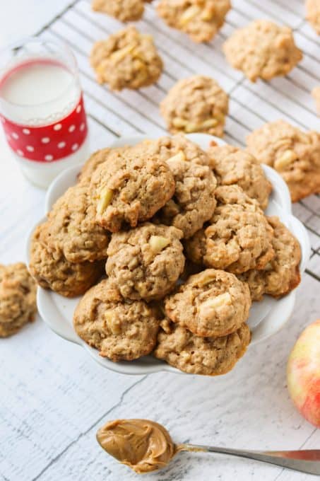 Apple Peanut Butter Oatmeal Cookies