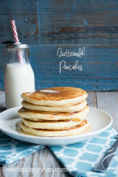 Classic Buttermilk Pancakes- delicious, light, and fluffy